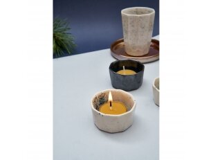 Ceramic candlestick (creamy)