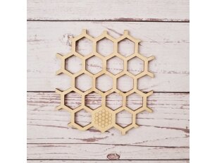 Wooden coaster "Honeycomb"