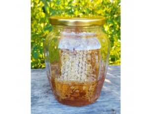 Raw and organic honey comb, 390 g