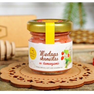 Honey with wild strawberries, 50 g