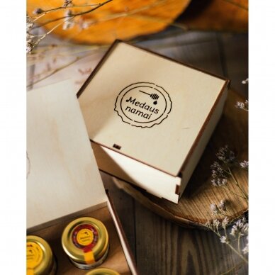Medaus skanėstų rinkinys dovanų dėžutėje su Jūsų logotipu 2