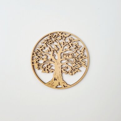 Medinis padėkliukas „Medis su pelėdžiukais“